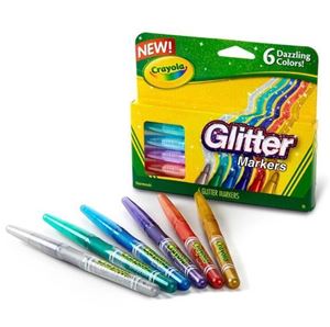 图片 6色闪粉水彩笔 6 ct. Glitter Markers