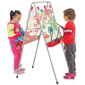 图片 铁制户外透明双面画架 transparent double-sided easel