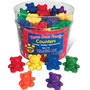 图片 三熊家庭计数器 Three Bear Family® Counters: Rainbow Set