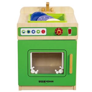 图片 新迷你版幼儿洗涤台/洗碗机（枫木纹） Mini Toddler Sink/Dish Washer