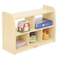 图片 淘乐自然中空五格柜-木色 Safety Toddlers Open  back 5 Compartment Cabinet        