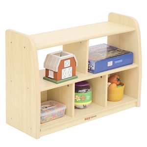 图片 淘乐自然中空五格柜-木色 Safety Toddlers Open  back 5 Compartment Cabinet        