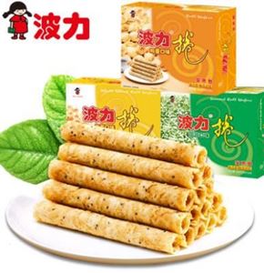 图片 【波力蛋卷324g】海苔 鸡蛋 全麦卷怀旧休闲办公室零食糕点饼干