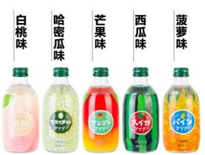 图片 5瓶装日本进口友树碳酸饮料300ML西瓜芒果白桃网红汽水饮料混合装 